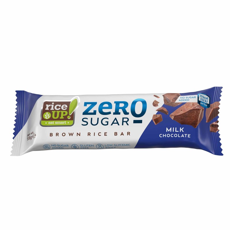Zero Sugar Brown Rice Bar 20 x 18 Gr (Sabores) Chocolate